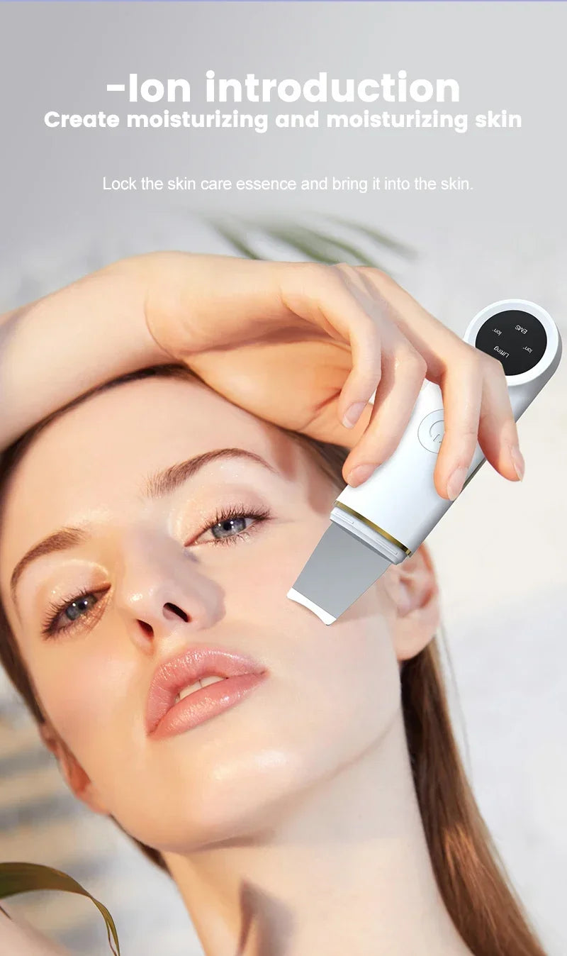 Ultrasonic Facial Skin Scrubber Deep Facial Cleaning Machine Removal Dirt Blackhead face ultrasonic skin scrubber machine