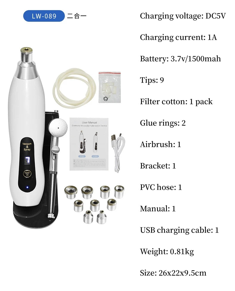 Upgraded Diamond Microdermabrasion Machine Blackhead Removal Professional Facial Deep Cleasing Device Home Use Facial Skin Care