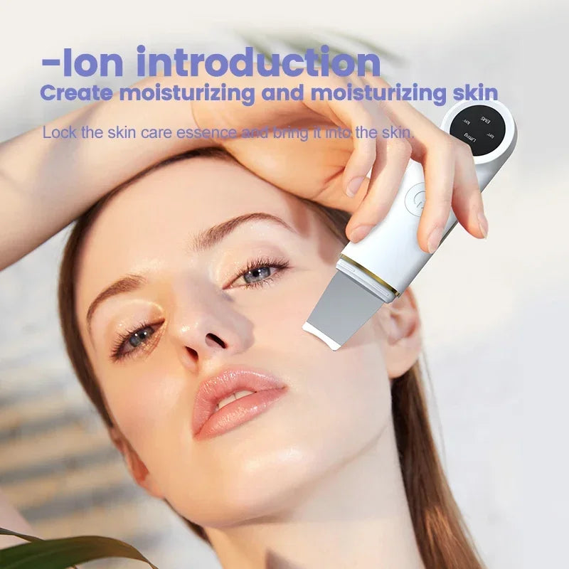 Ultrasonic Facial Skin Scrubber Deep Facial Cleaning Machine Removal Dirt Blackhead face ultrasonic skin scrubber machine