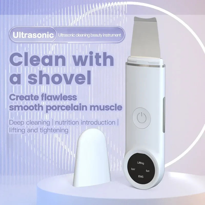 Ultrasonic Facial Skin Scrubber Deep Facial Cleaning Machine Removal Dirt Blackhead face ultrasonic skin scrubber machine